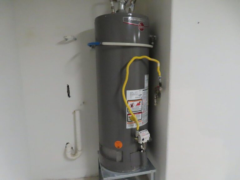 1325 N Third St - Gas water heater in the garage.